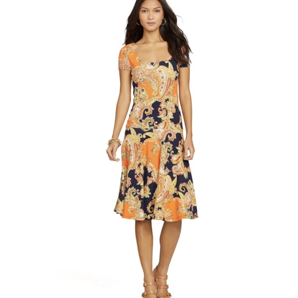 Lauren Ralph Lauren Petite Paisley Dress - XSP 🌸